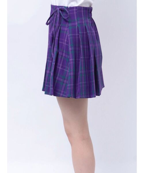 jouetie（ジュエティ）の「【FRUITSZIPPER仲川瑠夏】リボンプリーツスカート（スカート・レディース・パープル・MEDIUM）」の6枚目の写真