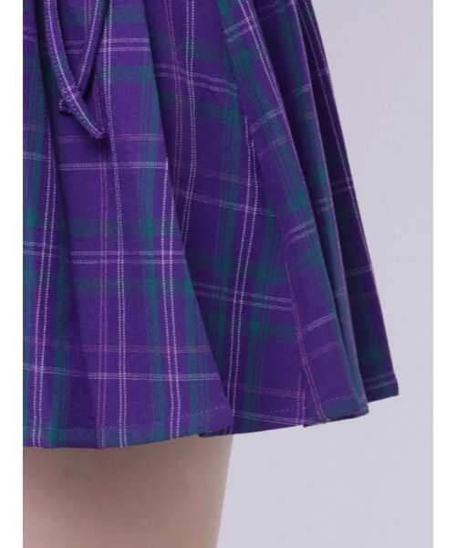 jouetie（ジュエティ）の「【FRUITSZIPPER仲川瑠夏】リボンプリーツスカート（スカート・レディース・パープル・MEDIUM）」の9枚目の写真