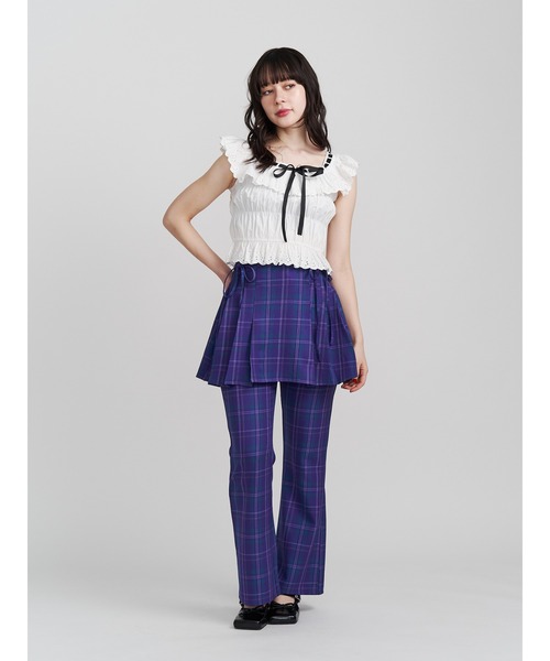 jouetie（ジュエティ）の「【FRUITSZIPPER仲川瑠夏】リボンプリーツスカート（スカート・レディース・パープル・MEDIUM）」の16枚目の写真