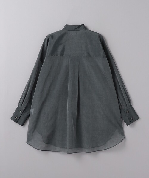SACRA(サクラ)の「<SACRA>シアー シャツ(シャツ/ブラウス・レディース・ダークグレー/ベージュ・38)」の3枚目の写真