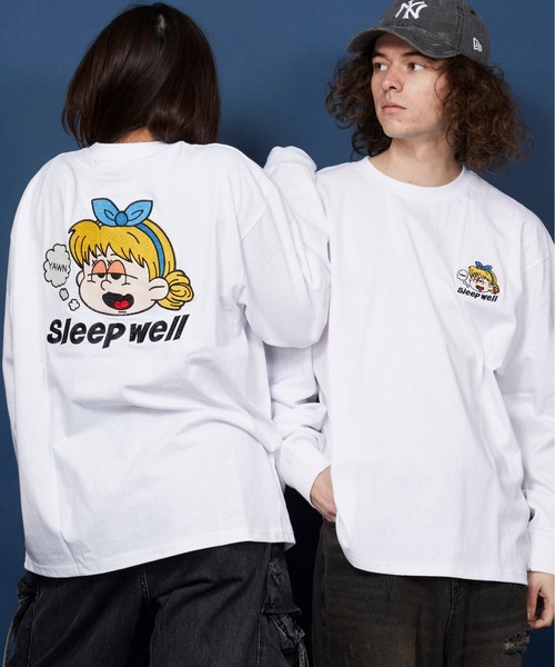 ◇メッセージ刺繍 Tシャツ◇ オーバーサイズ[品番：OCGW0003579