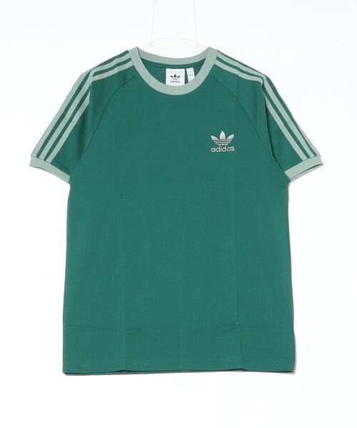 adidas（アディダス）の「adidas/アディダス　アディカラー クラシックス スリーストライプス Tシャツ（Tシャツ/カットソー・メンズ・ブラック/ホワイト/ベージュ/グリーン・MEDIUM/LARGE/X-LARGE）」の4枚目の写真