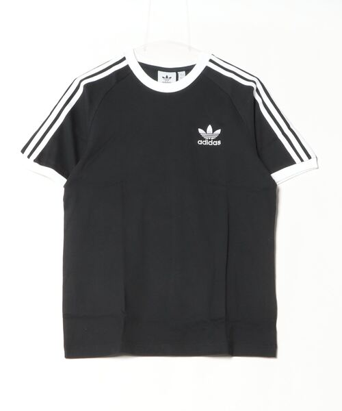 adidas（アディダス）の「adidas/アディダス　アディカラー クラシックス スリーストライプス Tシャツ（Tシャツ/カットソー・メンズ・ブラック/ホワイト/ベージュ/グリーン・MEDIUM/LARGE/X-LARGE）」の2枚目の写真