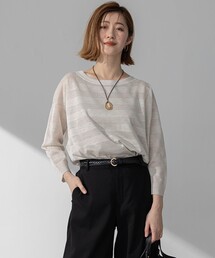 23区（ニジュウサンク）の「【洗える】シャイニーシアー ボートネック ニット（ニット/セーター）」