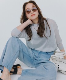 23区（ニジュウサンク）の「【洗える】シャイニーシアー ボートネック ニット（ニット/セーター）」