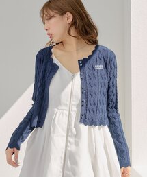 【完売カラーWEB限定再販】スカラップクルーカーディガン