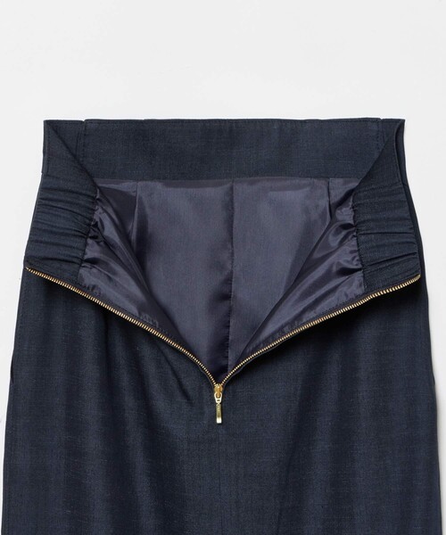 allureville（アルアバイル）の「デニムライクスリットスカート（デニムスカート・レディース・ライトブルー/オフホワイト/インディゴブルー・2/1）」の19枚目の写真