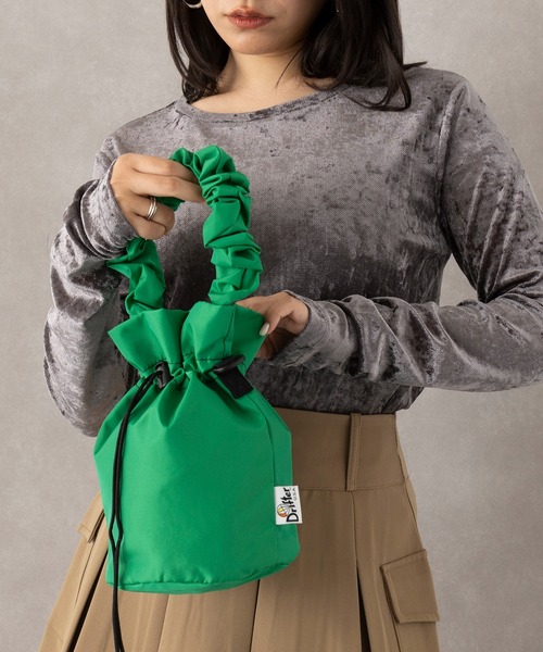 Drifter(ドリフター)の「【Drifter】GATHER HANDLE POUCH DFV1209(ハンドバッグ・レディース・ブラック/ブルー/グリーン/ピンク・FREE)」の5枚目の写真