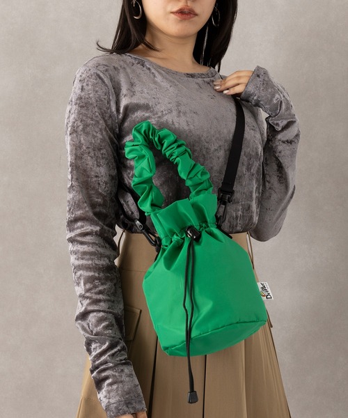 Drifter(ドリフター)の「【Drifter】GATHER HANDLE POUCH DFV1209(ハンドバッグ・レディース・ブラック/ブルー/グリーン/ピンク・FREE)」の6枚目の写真