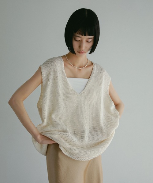 smile❤︎ 未使用 yori シャーベットニットノースリーブ シャーベットニットノースリーブ | mark down| yori