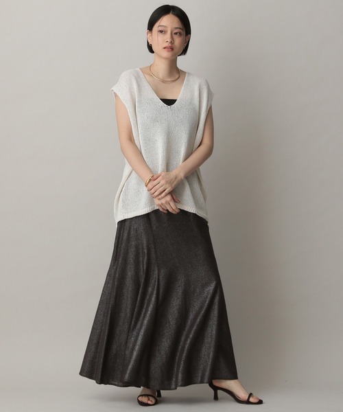 A part by(アパートバイ)の「ペーパーユルニットノースリーブ(ニット/セーター・レディース・ネイビー/アイボリー/ライトブラウン・FREE)」の22枚目の写真