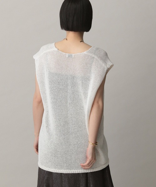 A part by(アパートバイ)の「ペーパーユルニットノースリーブ(ニット/セーター・レディース・ネイビー/アイボリー/ライトブラウン・FREE)」の19枚目の写真