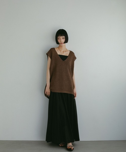 ペーパーユルニットノースリーブ（ニット/セーター）｜A part by