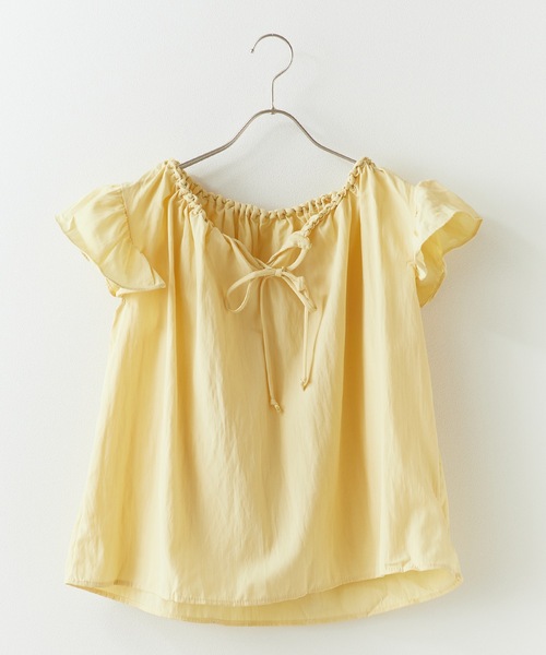 ROOPTOKYO（ループトウキョウ）の「Ribbon sleeveless blouse / リボンノースリーブブラウス（シャツ/ブラウス・レディース・イエロー/ホワイト/ブラック/サックスブルー・FREE）」の10枚目の写真