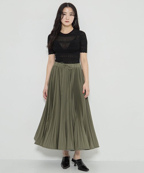 TELMA テルマ　スカート TELMA/テルマ】Flared Pleated Skirt/プリーツスカート