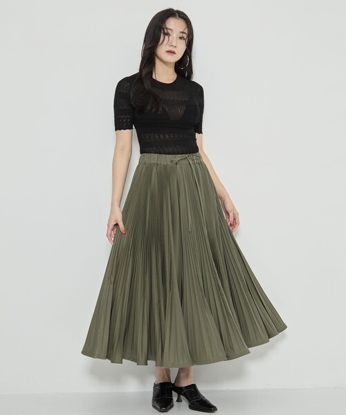TELMA/テルマ】Flared Pleated Skirt/プリーツスカート