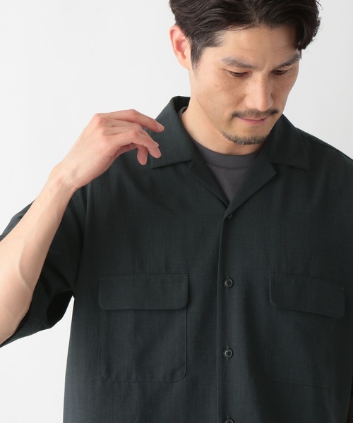 GLOBAL WORK(グローバルワーク)の「爽快DRYタッチシャツ/一部店舗限定/324960(シャツ/ブラウス・メンズ・アイボリー/グリーン/ネイビー/チャコールグレー・SMALL/MEDIUM/LARGE/X-LARGE)」の2枚目の写真