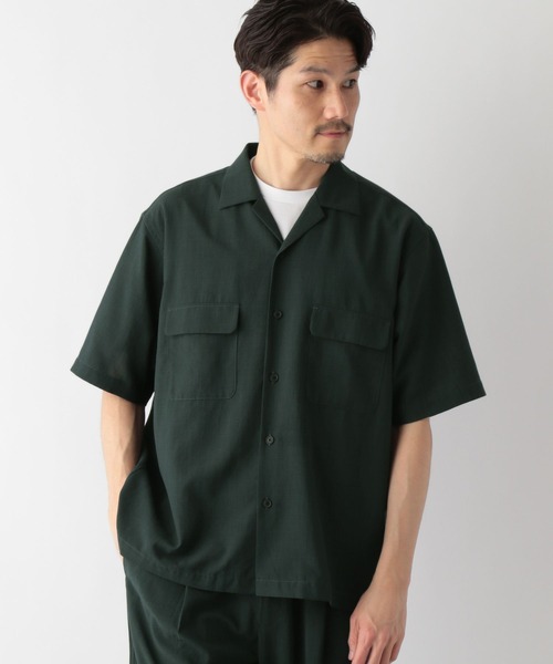 GLOBAL WORK(グローバルワーク)の「爽快DRYタッチシャツ/一部店舗限定/324960(シャツ/ブラウス・メンズ・アイボリー/グリーン/ネイビー/チャコールグレー・SMALL/MEDIUM/LARGE/X-LARGE)」の3枚目の写真