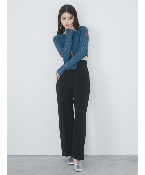 MURUA（ムルーア）の「スクエアトゥミュール（パンプス・レディース・ブラック/シルバー・24.5/23.5）」の7枚目の写真