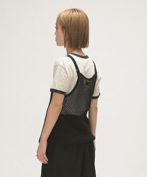 BEAMS BOY（ビームスボーイ）の「maturely / フィッシュ ネット タンクトップ（タンクトップ・レディース・ホワイト/ブラック・ONE SIZE）」の13枚目の写真