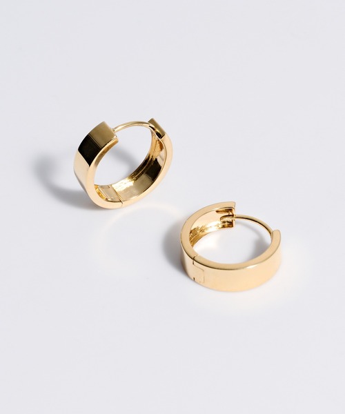 K18フラットフープピアス（ピアス（両耳用））｜LAMBDA（ラムダ）の