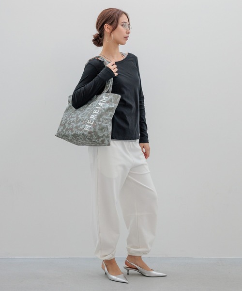 HEREIAM（ヘレイアム）の「【HEREIAM】撥水/ＷロゴマルチトートBAG（トートバッグ・レディース・カモフラージュ/レオパード/レッド/バイオレット/ブラック・FREE）」の17枚目の写真