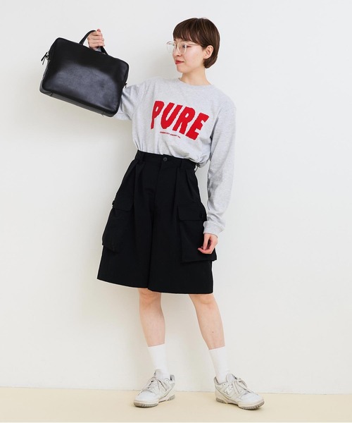 I am I in fact...(アイアムアイインファクト)の「ICY document 2way bag(ショルダーバッグ・レディース・ブラック・FREE)」の6枚目の写真