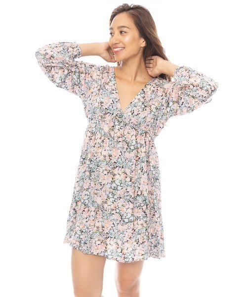 BILLABONG(ビラボン)の「BILLABONG レディース 【WAVE HAZE】 STAR FALL DRS ワンピース 【2025年春夏モデル】/ビラボン花柄ミニワンピース(ワンピース・レディース・マルチ・SMALL)」の1枚目の写真