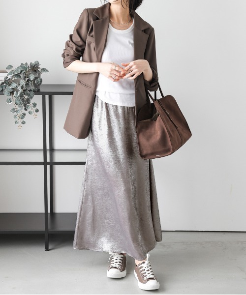 AMELY（エミリー）の「メタリックロングスカート（スカート・レディース・シルバー/ゴールド・フリー）」の12枚目の写真