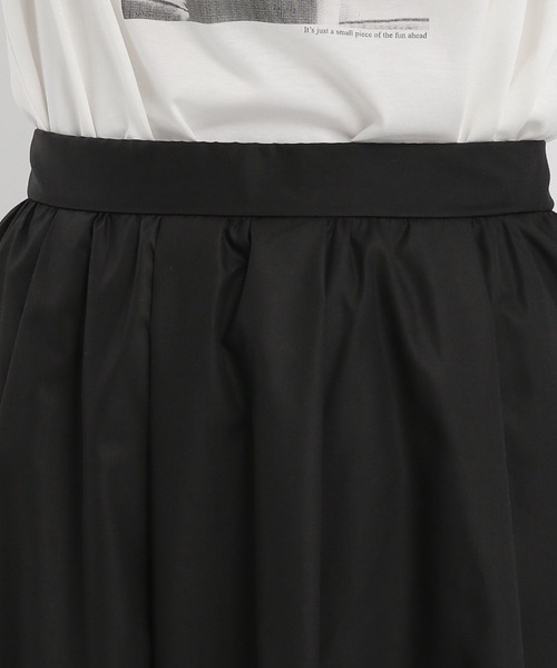 Andemiu(アンデミュウ)の「オリジナルシシュウスカート451817(スカート・レディース・ブラック/オフホワイト・FREE)」の7枚目の写真