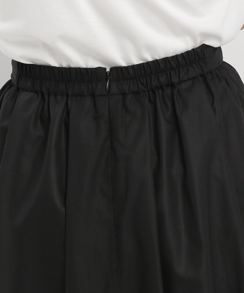 Andemiu(アンデミュウ)の「オリジナルシシュウスカート451817(スカート・レディース・ブラック/オフホワイト・FREE)」の5枚目の写真