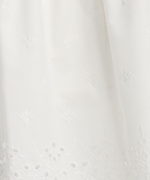 Andemiu(アンデミュウ)の「オリジナルシシュウスカート451817(スカート・レディース・ブラック/オフホワイト・FREE)」の3枚目の写真