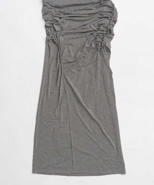 PRANK PROJECT(プランクプロジェクト)の「アシンメトリーツイストマキシドレス / Asymmetrical Twist Maxi Dress(ドレス・レディース・ブラック/グレー・36/38)」の14枚目の写真