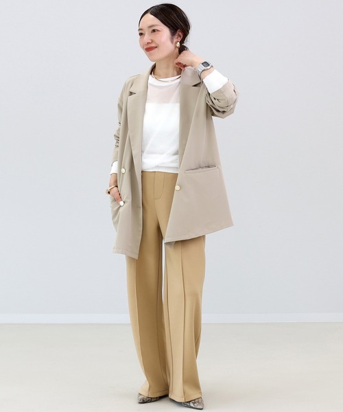 Aletta vita(アレッタビータ)の「シアー2WAYドルマンカーディガン(カーディガン/ボレロ・レディース・ブラック/グレイッシュベージュ/オフホワイト/グリーン・FREE)」の13枚目の写真