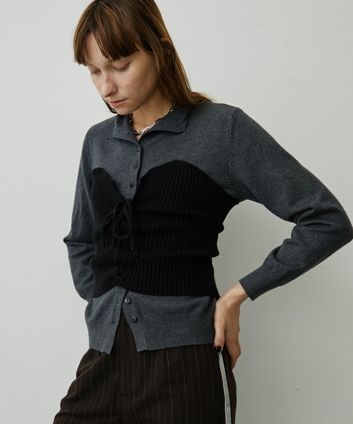 【TODAYFUL】リブニットビスチェ/Cグレー TODAYFUL（トゥデイフル）の「Rib Knit Bustier（チューブトップ