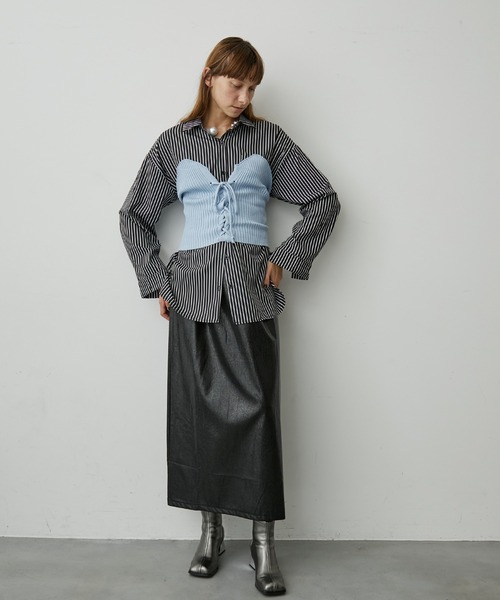 INSCRIRE ミリタリーチューブトップ　ビスチェ INSCRIRE ミリタリーチューブトップ ビスチェ