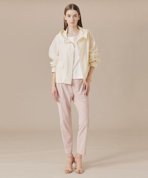 MACKINTOSH LONDON（マッキントッシュ ロンドン）の「シルケットタフタブルゾン（ブルゾン・レディース・ネイビー/ホワイト系その他/ブラウン・40/38）」の4枚目の写真