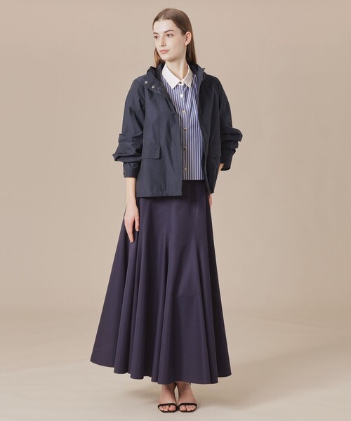 MACKINTOSH LONDON（マッキントッシュ ロンドン）の「シルケットタフタブルゾン（ブルゾン・レディース・ネイビー/ホワイト系その他/ブラウン・40/38）」の5枚目の写真