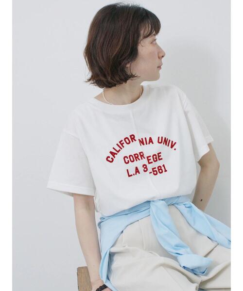 Samansa Mos2 blue（サマンサモスモスブルー）の「リメイク風Tシャツ（Tシャツ/カットソー・レディース・パープル/チャコールグレー/オフホワイト・F）」の5枚目の写真