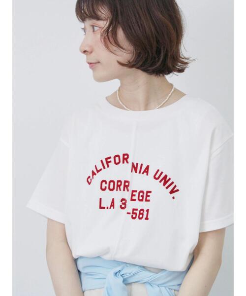 Samansa Mos2 blue（サマンサモスモスブルー）の「リメイク風Tシャツ（Tシャツ/カットソー・レディース・パープル/チャコールグレー/オフホワイト・F）」の6枚目の写真