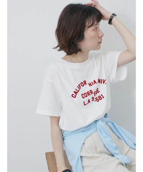 Samansa Mos2 blue（サマンサモスモスブルー）の「リメイク風Tシャツ（Tシャツ/カットソー・レディース・パープル/チャコールグレー/オフホワイト・F）」の8枚目の写真