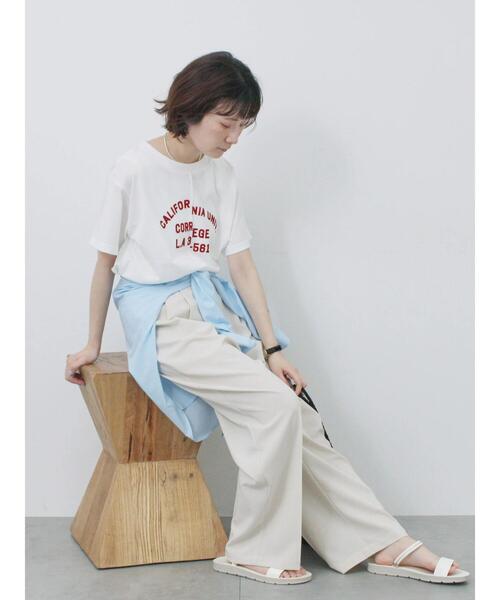 Samansa Mos2 blue（サマンサモスモスブルー）の「リメイク風Tシャツ（Tシャツ/カットソー・レディース・パープル/チャコールグレー/オフホワイト・F）」の10枚目の写真