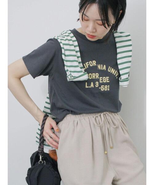 Samansa Mos2 blue（サマンサモスモスブルー）の「リメイク風Tシャツ（Tシャツ/カットソー・レディース・パープル/チャコールグレー/オフホワイト・F）」の15枚目の写真