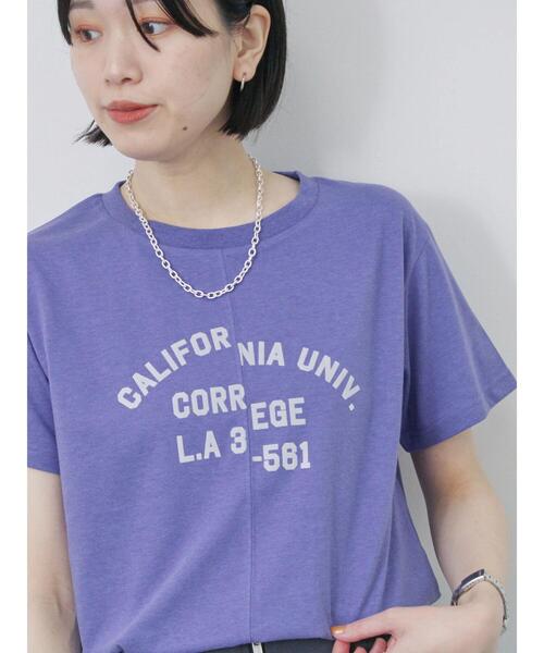 Samansa Mos2 blue（サマンサモスモスブルー）の「リメイク風Tシャツ（Tシャツ/カットソー・レディース・パープル/チャコールグレー/オフホワイト・F）」の22枚目の写真