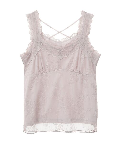 earth music&ecology（アースミュージックアンドエコロジー）の「総レースキャミソール（キャミソール・レディース・ブラック/サックスブルー/アイボリー/ピンクベージュ・S/M）」の10枚目の写真