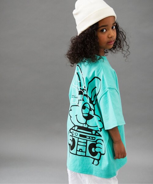 BREEZE(ブリーズ)の「【B NEW JACK】ビッグ半袖Tシャツ_ジュニア対応(Tシャツ/カットソー・キッズ・ミント/オレンジ/ブラック・100/120/140/160)」の2枚目の写真