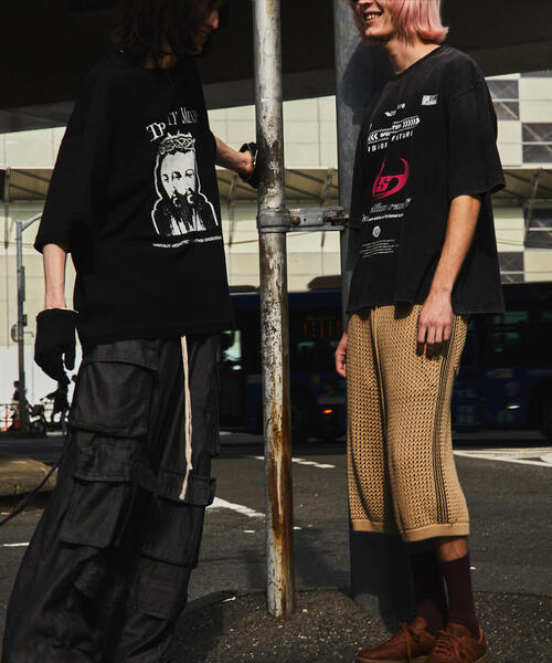 DankeSchon SWITCH S/S TEE Tシャツ ブラック DankeSchon/ダンケシェーン/SWITCH S/S TEE（Tシャツ/カットソー