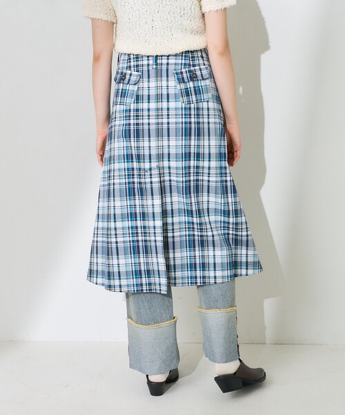 FREAK'S STORE（フリークスストア）の「NAUTICA JEANS CO./ノーティカジーンズカンパニー フロントボタンチェックスカート（スカート・レディース・ピンク/ネイビー・ﾌﾘ-）」の8枚目の写真