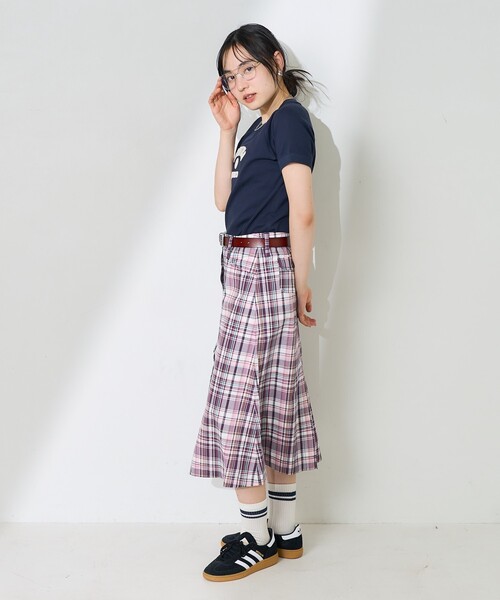 FREAK'S STORE（フリークスストア）の「NAUTICA JEANS CO./ノーティカジーンズカンパニー フロントボタンチェックスカート（スカート・レディース・ピンク/ネイビー・ﾌﾘ-）」の11枚目の写真