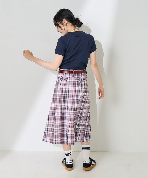 FREAK'S STORE（フリークスストア）の「NAUTICA JEANS CO./ノーティカジーンズカンパニー フロントボタンチェックスカート（スカート・レディース・ピンク/ネイビー・ﾌﾘ-）」の12枚目の写真